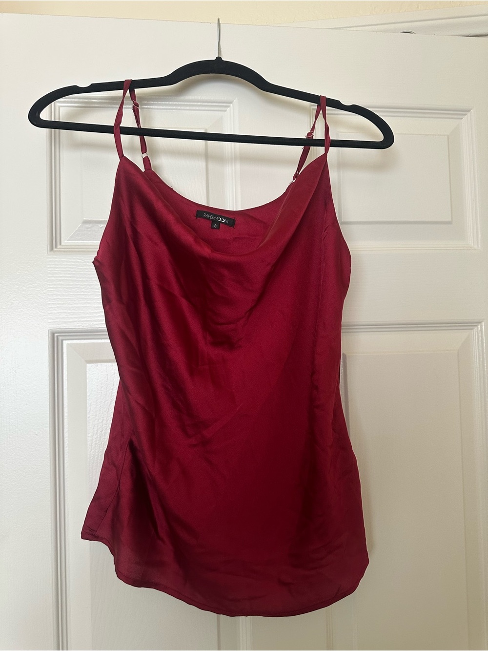 Papermoon Burgundy Satin Cowl Neck Camisole